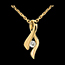 bijou Pendentif infini or jaune diamant