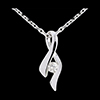 bijouterie Pendentif infini or blanc diamant 
