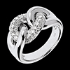 bijou Bague Lien Infini or blanc