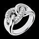ventes en ligne bague lien infini or blanc