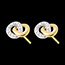 cadeaux Boucles d'oreilles puce sautoir - 20 diamants