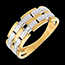 bijouteries   Bague canevas or jaune pav�e diamants  - 6 diamants