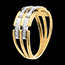 vente   Bague canevas or jaune pav�e diamants  - 6 diamants