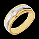 Solit�r Diamantring Eklipse in Weiss- und Gelbgold  - 0.28 Karat
