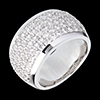 cadeau femme Bague Diorama or blanc pav�e (GM)  - 2.05 carats - 79 diamants