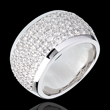 mariage Bague Diorama or blanc pav�e (GM)  - 2.05 carats - 79 diamants
