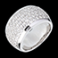 acheter en ligne Bague Diorama or blanc pav�e (GM)  - 2.05 carats - 79 diamants