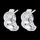 Pendientes cierre oro blanco empedrados - 0.23 quilates - 38 diamantes