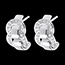 cadeaux femme Boucles d'oreilles fermoir or blanc pav�es - 0.23 carats - 38 diamants