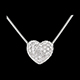 joaillerie collier coeur pave or blanc 85 carats 50 diamants