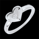 Bague Coeurs Lyriade argent et diamant