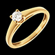 cadeau essentiel solitaire or jaune 25 carats