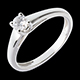 cadeaux essentiel solitaire or blanc gm 25 carats