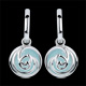Boucles d'oreilles Nuage en cage Bleu 2