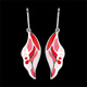 Boucles d'oreilles Plumage Rose 2