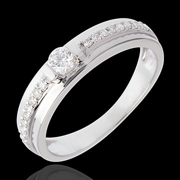ventes on line Solitaire empire or blanc pav� - 0.26 carats - 19 diamants