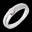bijou Solitaire empire or blanc pav� - 0.26 carats - 19 diamants