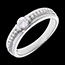 ventes Solitaire empire or blanc pav� - 0.34 carats - 17 diamants