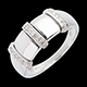 cadeau femmes bague triade or blanc pavee diamants