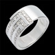 joaillerie bague equerre or blanc pavee 17 diamants
