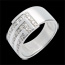 joaillerie Bague �querre or blanc pav�e - 17 diamants