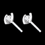 bijouterie Boucles d'oreilles caldera - puces diamants or blanc - 0.21 carats