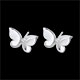Orecchini punto luce Farfalle oro bianco e diamanti