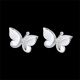 vente en ligne boucles oreilles puces papillons or blanc diamants