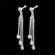 acheter en ligne boucles oreilles pendants cascade or blanc