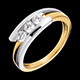 bijou trilogie bipolaire or jaune or blanc mm 41 carats