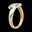 vente Trilogie bipolaire or jaune-or blanc (MM+)  - 0.41 carats - 3 diamants