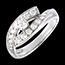 joaillerie Solitaire Prunelle or blanc - 0.63 carats - 19 diamants