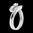 femme Solitaire Prunelle or blanc - 0.63 carats - 19 diamants