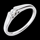 cadeau femmes solitaire arche or blanc pm