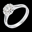 femme Bague Rosace diamants - or blanc  - 0.88 carats - 7 diamants