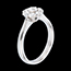 cadeau femmes Bague Rosace diamants - or blanc  - 0.88 carats - 7 diamants
