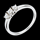 bijouteries trilogie mademoiselles or blanc 25 carats diamant