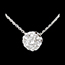 ventes Collier Rosace diamants - or blanc - 0.9 carats - 7 diamants