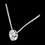 bijouterie Collier Rosace diamants - or blanc - 0.9 carats - 7 diamants