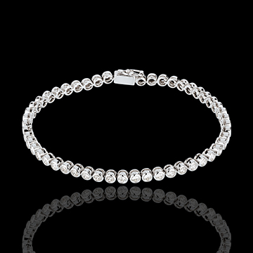 bijou or Bracelet Boulier diamants - or blanc  - 2 carats - 52 diamants