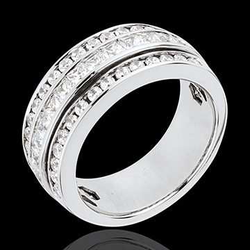 ventes Bague Idylle or blanc pavÃ©e - 1.46 carats - 43 diamants