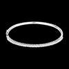 bijouteries Bracelet jonc or blanc semi pav� - 1 carats - 37 diamants