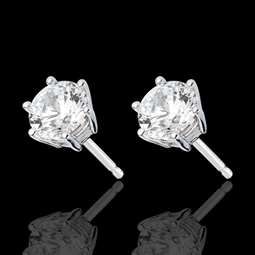 vente on line Boucles d'oreilles or blanc - diamant 6 griffes - - 2 carats