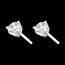 vente Boucles d'oreilles or blanc - diamant 3 griffes - 1 carats