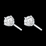 acheter on line Boucles d'oreilles or blanc - diamant 4 griffes - 1 carats