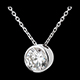 cadeaux femme collier pepite diamant or blanc 55 carats
