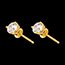 cadeau femme Boucles d'oreilles or jaune - diamant 3 griffes  - 0.7 carats
