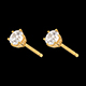 ventes boucles oreilles or jaune diamant griffes 75 carat