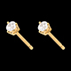 cadeaux boucles oreilles or jaune diamant griffes 25 carat