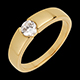Solitaire Era or jaune - diamant 0.42 carat